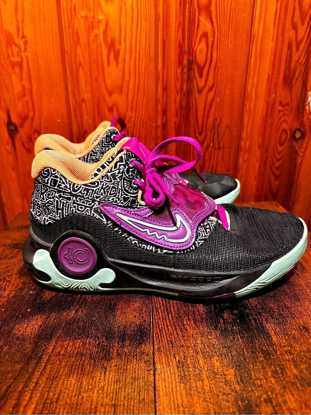 Nike KD 9 Basketball Sneakers US 7.5 Black & Purple